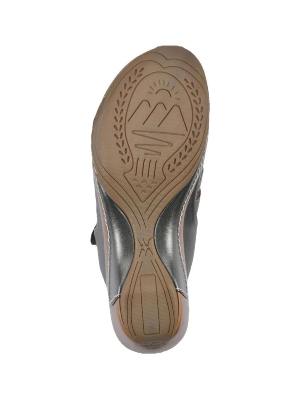 New White Mountain Valencia Pewter Metallic Strappy Clog Sandals Women’s 8.5M - Picture 7 of 7